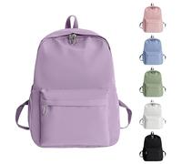 Risipu Mochila escolar para niñas y mujeres, mochila escolar informal para adolescentes, mochila de viaje ligera para hombres, mochila resistente al agua para libros para la universidad, Purple, M