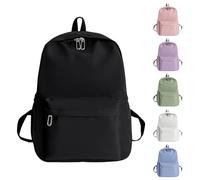 Risipu Mochila escolar para niñas y mujeres, mochila escolar informal para adolescentes, mochila de viaje ligera para hombres, mochila resistente al agua para libros para la universidad, Black, M