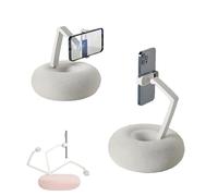 Risitei Soporte for teléfono con Pantalla Ajustable, Almohada for Tableta, cómodo Soporte for teléfono for visualización con Manos Libres y Uso cómodo for Cama, sofá y Escritorio(Gray)