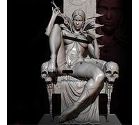 Risjc 1/24 Fantasy Skull Banshee Warrior Resina Modelo Miniatura Kit sin Montar y sin Pintar Fundido Soldado montaje/B573n
