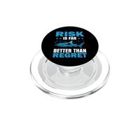 Risk Is Far Better Than Regret Scuba Dive Diver Diving PopSockets PopGrip para MagSafe