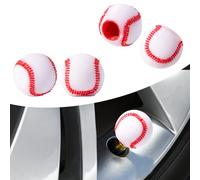 Rislobx Tapa de vástago de válvula, Bonita Tapa de vástago de válvula de neumático de béisbol, Tapas de Aire para Coches, Bicicletas, Motocicletas, Camiones, Accesorios Decorativos para Ruedas de