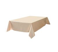 rismart Impermeable Mantel Hule Rectangular Antimanchas Manteles de Mesa para Comedor Cocina 140_x_180_cm Beige