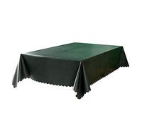 rismart Impermeable Mantel Hule Rectangular Antimanchas Manteles de Mesa para Comedor Cocina 140_x_220_cm Verde Oscuro