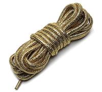 rismart Redondo Zapato Cordones Brillar - Ancho de 5mm - adecuado para Zapatillas P03, Gold (1 pares),130 cm