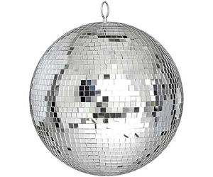 Rismise Bola de Espejo de Disco 20cm Discokugel Espejo Mirrorball Bola de Disco Brillante para Árbol de Navidad Boda Carnaval Fiesta de Cumpleaños Decoración Plateada para DJ Efecto de Luz Escénico