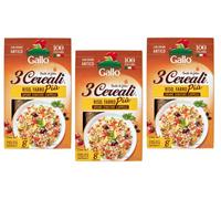 Riso Gallo 3 Cereali mezcla de arroz, espelta y trigo Senatore Cappelli, ideal para sopas y risottos, paquete de 800 g