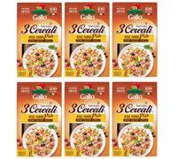 Riso Gallo 3 Cereali mezcla de arroz, espelta y trigo Senatore Cappelli, ideal para sopas y risottos, paquete de 800 g
