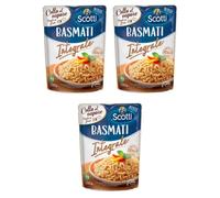 Riso Scotti Basmati - Arroz integral al vapor (3 unidades, 2 minutos, listo para 230 g)