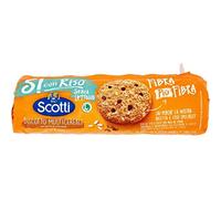 Riso Scotti Si con Riso Biscotto Multicereale Galletas con chispas de chocolate, sin lactosa, sin proteínas de leche, 250 g, paquete de aprox. 20 galletas