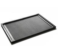 RISOLI' | Barbacoa antiadherente 38 x 26,5 cm, parrilla para barbacoa y horno, alto grosor 6 mm, de aluminio fundido reciclado, fabricado en Italia