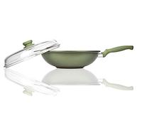 Risoli Dr. Green® - Wok de 32 cm con tapa Green Stone fabricado en Italia