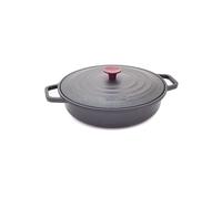 RISOLI' VINUM, Cacerola antiadherente para inducción Ø28 cm, con tapa de fusión, Slow Cooking, de aluminio fundido reciclado, Made in Italy