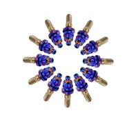 RISON-Titanium 12 Set Juego de Pernos para Colectores de Escape de Titanio M8x1.25x45mm, Prisioneros Roscados con Tuerca de Brida de Sistema de Escape, Tornillos Espárrago para Coche Moto