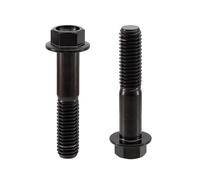 RISON-Titanium 2pcs Tornillos de Cabeza Hexagonal de Titanio GR5 Grado Aeroespacial M4 M6 M8 M10, Pernos de Brida Tornillos de Arandela con Reborde Accesorios para Bici, Moto, Auto