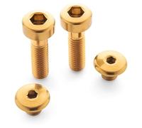 RISON-Titanium 4 Piezas Tornillos de Titanio para Palanca de Freno de Bicicleta M5, Pernos de Tapa de Cilindro de Aceite, Tornillo de Manetas de Freno de Mano Ciclismo para Shimano XT