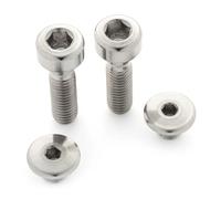 RISON-Titanium 4 Piezas Tornillos de Titanio para Palanca de Freno de Bicicleta M5, Pernos de Tapa de Cilindro de Aceite, Tornillo de Manetas de Freno de Mano Ciclismo para Shimano XT