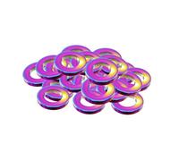 RISON-Titanium Arandelas Planas de Titanio GR5 M5, 25 Piezas Arandelas Metalicas de Seguridad Redonda DIN125, Arandelas para Tornillos Pernos Sujetadores, Fontanería y Bloqueo