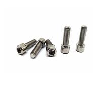 RISON-Titanium Pernos de Vástago de Bicicleta en Titanio M6x18mm, 5 Piezas Tornillos de Varilla de Bicicleta Pernos de Fijación para Potencia Bici, Soporte de Botella de Agua Bici MTB