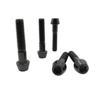 RISON-Titanium Tornillo de Vástago de Bicicleta de Titanio M4x0.7x25mm, Tornillos Cónicos con Hexágono Interior, Tornillos de Manillar de Bici de Montaña Perno de Potencia de Bici, 5 Piezas