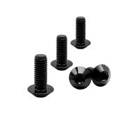 RISON-Titanium Tornillos de Titanio para Bicicleta Motocicleta M4x0.7x12mm, Pernos de Cabeza Allen Semirredonda, Tornillo de Cabeza de Paraguas Tornillos Hexagonales Cabezal de Cúpula, Paquete de 5
