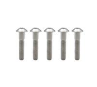 RISON-Titanium Tornillos de Titanio para Bicicleta Motocicleta M6x1.0x30mm, Pernos de Cabeza Allen Semirredonda, Tornillo de Cabeza de Paraguas Tornillos Hexagonales Cabezal de Cúpula, Paquete de 5