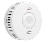 RISOON Detector de Humo con Batería de 3 Años | Certificado VDS & EN14604 | Detector de Humo Fotoeléctrico con Botón de Silencio, Adhesivo & Autoprueba | Ideal para Hogar, Casa, Camper - 1 Unidad
