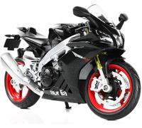 Risopen 1/12 Compatible para Aprilia Motocicleta Modelo Juguete Mini Metal Diecast Motocicleta Modelo Negro Juguete Deporte Racing Colección para Hombres (RSV4 RR1000)
