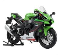 Risopen 1:12 juguete de modelo de motocicleta compatible con Kawasaki Ninja ZX-10R Metal fundido a presión con modelo de motocicleta de plástico no requiere montaje, mini moto prefabricada para