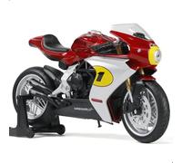 Risopen 1/12 modelo de moto de juguete para MV AGUSTA Superveloce Ago de aleación fundida a presión para Welly, no requiere montaje, colección de mini moto de carreras para adultos (rojo)