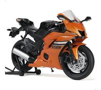 Risopen 1/12 modelo de moto Yamaha YZF-R6 1000R, modelo de moto de aleación de fundición, no requiere ensamblaje, mini colección de motos de carreras, regalo para adultos (naranja)