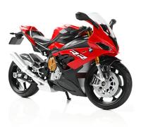 Risopen 1/12 S1000RR Motocicleta Modelo Juguete Mini Metal Diecast Blanco - Deporte Racing Colección Regalo para Hombres y Niños