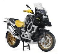 Risopen Modelo a Escala 1:12 Compatible para BMW R1250 GS de plástico con Modelo de Motocicleta Fundido, no Requiere Montaje, Moto Mini Acabado Motorrad para Adultos y niños (Negro)