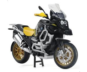 Risopen Modelo a Escala 1:12 Compatible para BMW R1250 GS de plástico con Modelo de Motocicleta Fundido, no Requiere Montaje, Moto Mini Acabado Motorrad para Adultos y niños (Negro)