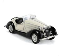Risopen Modelo de coche fundido a escala 1/36 para niños con tracción hacia atrás, modelo de coche antiguo Wanderrer clásico, blanco, juguete antiguo vintage cupé, modelo de coche de metal, colección