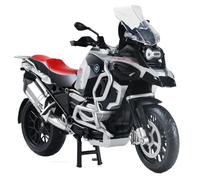 Risopen Motocicleta a Escala 1:12 Compatible para BMW R1250 GS de plástico con Modelo de Motocicleta Fundido, no Requiere Montaje, Moto Mini Acabado Motorrad para Adultos y niños (Plata)