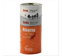 Risotto de pato con setas Arotz. Caldo + arroz sin conservantes ni colorantes. Risotto sin gluten. 1 ó 2 raciones. Preparado de risotto pato y setas.