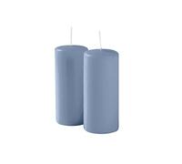 Risthò Velas de cera Dusty azul, diámetro 5 cm, altura 12 cm, 9 unidades
