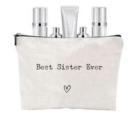 Ristyur Best Sister Ever,Estuche de viaje Best Sister Ever | Mejor hermana organizadora de todos los tiempos | Divertidos regalos de cumpleaños de Navidad, Estuche de maquillaje,