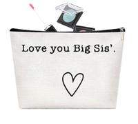 Ristyur Best Sister Ever Estuche de viaje Estuche de aseo, Bolsa de viaje, Mejor hermana organizadora de todos los tiempos | Divertidos regalos de cumpleaños de Navidad, Estuche de