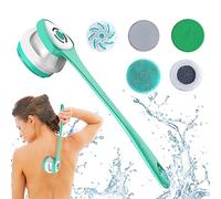 Ristyur Limpiador de cuerpo eléctrico | Limpiador de cepillo de ducha - Cepillo de ducha con depurador facial eléctrico recargable, cepillo de ducha con depurador corporal para mujeres, niñas