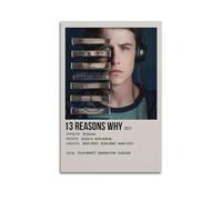RISUANHENM Póster artístico de 13 razones por las cuales para decoración de habitación, lienzo estético para decoración de dormitorio, 30 x 45 cm, estilo sin marco