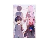 RISUANHENM Póster artístico de anime Darling in The Franxx Zero Two Hiro, decoración de habitación, lienzo estético para habitación, decoración de dormitorio, 40 x 60 cm, estilo sin marco