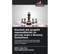 Risultati dei progetti imprenditoriali su piccola scala a Borama, Somaliland: Fattori determinanti dei risultati dei progetti imprenditoriali su piccola scala nella città di Borama, Somaliland