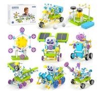 RISUNTOY Kit de juguetes STEM de 434 piezas para niños a partir de 6 años, construye más de 36 modelos de robots de energía solar, engranajes y sensores, juguete de aprendizaje científico y
