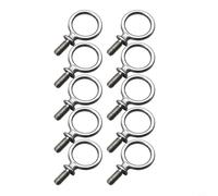 Risveglio 10 pernos M10 para anillos de arnés de acero inoxidable, accesorios de carruaje, correas de cuero de caballo, bridas y riendas de mantenimiento (45 mm)