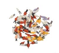 Risveglio 100 figuras de personas a escala HO 1:87, modelo de tren, pasajeros, escenas pintadas en miniatura, accesorios de diorama de pie, sentado, plástico, 22 mm (100 unidades)
