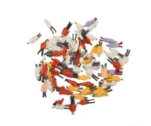 Risveglio 100 figuras de personas a escala HO 1:87, modelo de tren, pasajeros, escenas pintadas en miniatura, accesorios de diorama de pie, sentado, plástico, 22 mm (100 unidades)