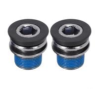 Risveglio 2 pernos de brazo de manivela de bicicleta M15 ISIS EBike ES25, tornillos negros electroplateados de acero con sello de plástico (2 piezas)