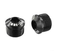 Risveglio 2 tapas de pedal de bicicleta, cubiertas antipolvo de aleación de aluminio M14xP1.0 para piezas de reparación de pedales de bicicleta de 9 16 pulgadas, negro (negro 9 mm)
